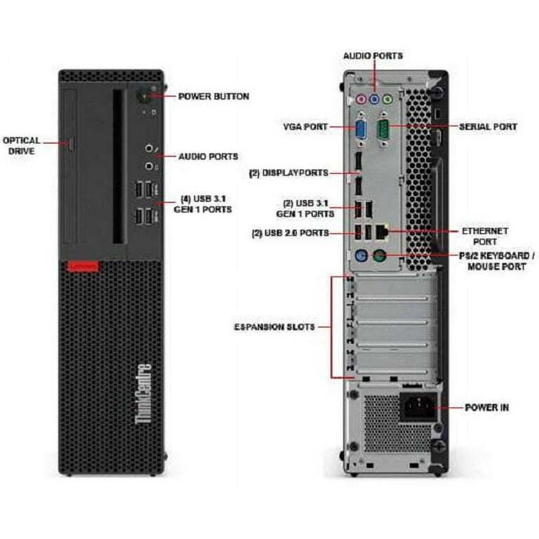 COMPUTER RICONDIZIONATO LENOVO THINKCENTRE M710S SFF PENTIUM G4500 RAM 8GB HDD 1TB FREEDOS GRADO A
