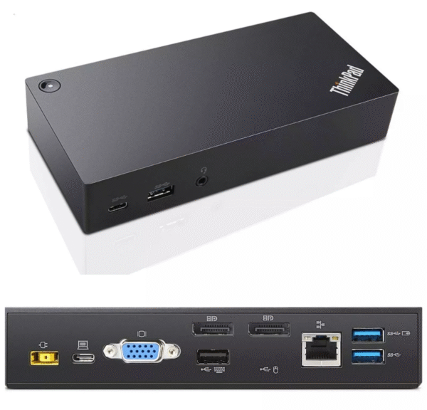 RICONDIZIONATO LENOVO DOCKING STATION THINKPAD USB-C DK1633 + ALIMENTATORE 90 WATT