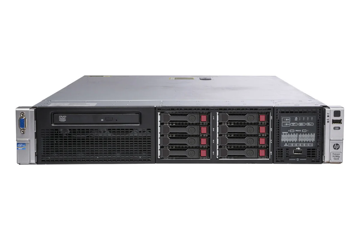 SERVER RICONDIZIONATO HPE PROLIANT DL380p GEN8 SERVER 2x INTEL XEON E5-2690 V2 10C/20T RAM 32GB HDD 600GB SAS SMART ARRAY P420i – FREEDOS