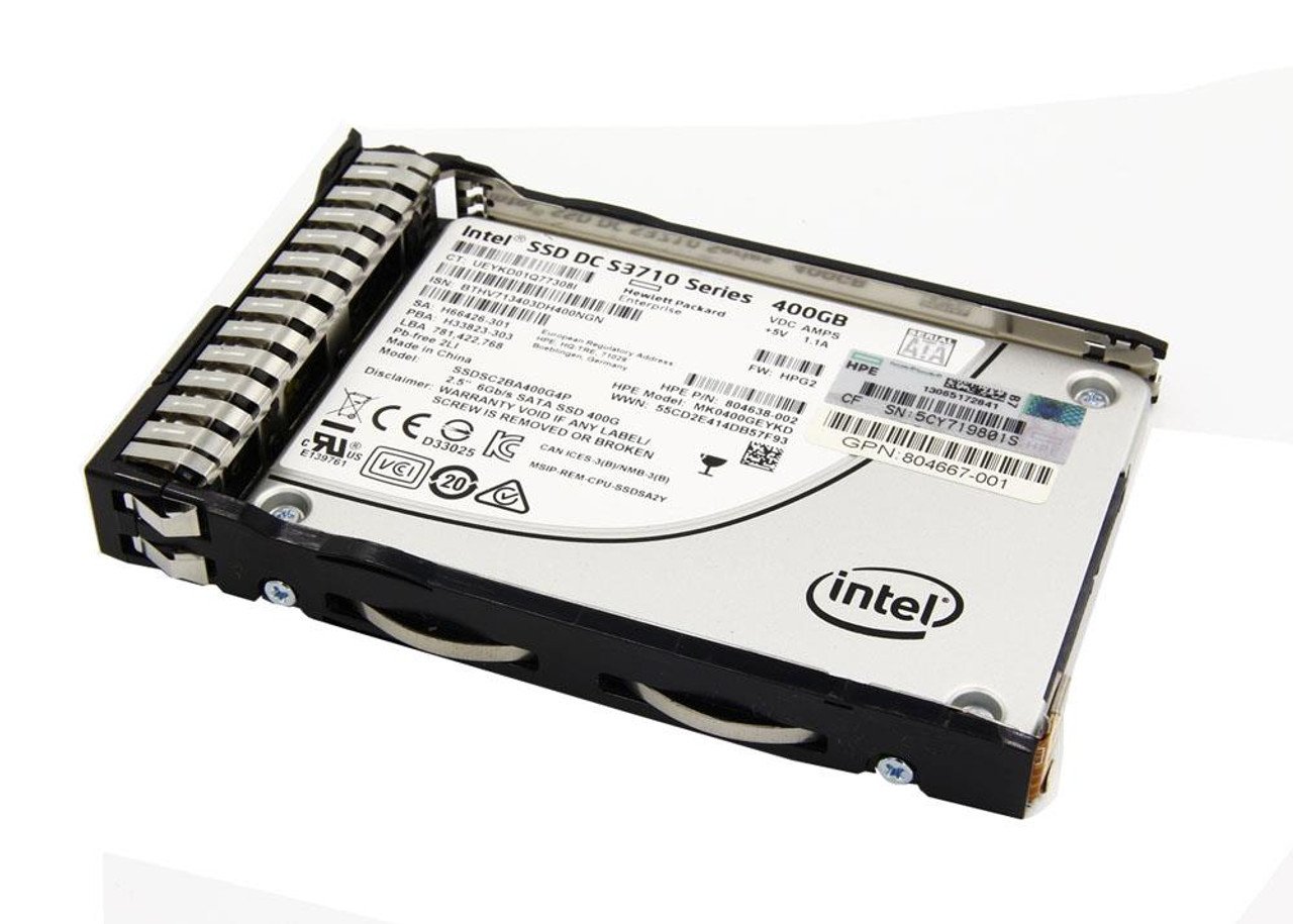 SSD RICONDIZIONATO HP ENTERPRISE SSD INTEL SATA 400GB 2,5″ 6GB/s + CADDY 651687-001