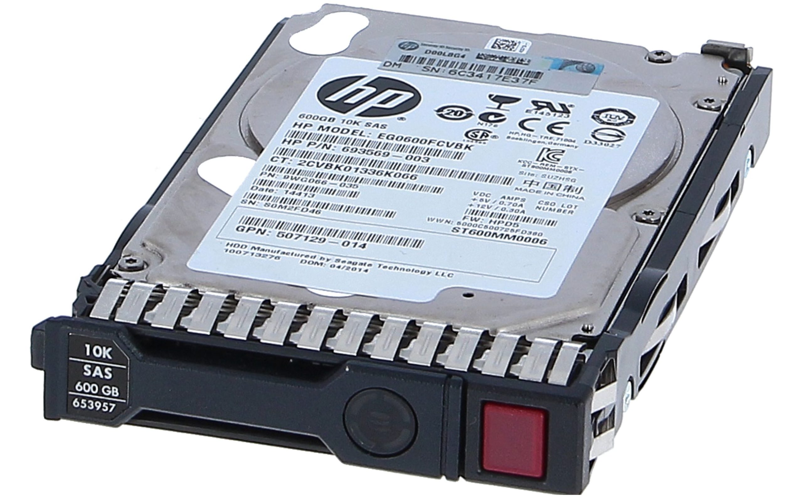 HARDDISK SAS RICONDIZIONATO HPE 2,5″ 10k RPM SAS 900GB + CADDY EG0900FCVL