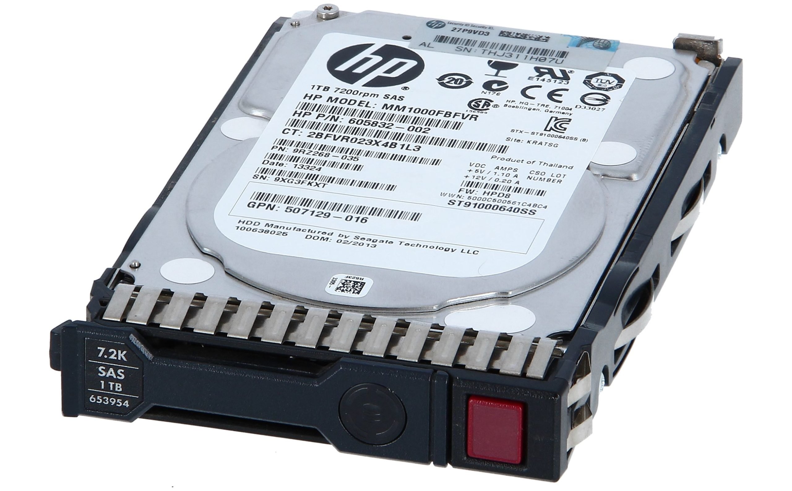 HARDDISK SAS RICONDIZIONATO HPE 2,5″ 7.2k RPM SAS 1TB + CADDY EG0001JWEBF