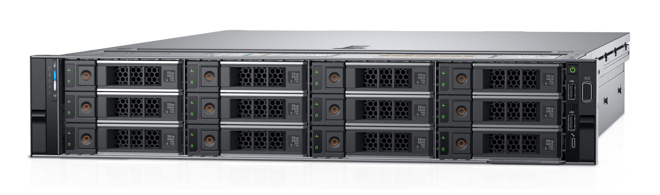 DELL POWEREDGE R740XD 2 X XEON GOLD 6138 20 CORE 40 THREADS RAM 128GB 2 X HDD 1,2TB FREEDOS GRADO A